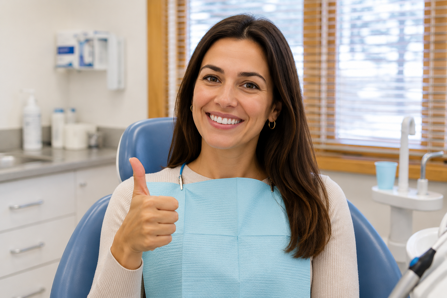 Patient smiling after emergency dental care at Relax Dental Hamilton